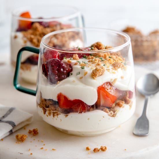 Greek Yogurt Cream with Peaches