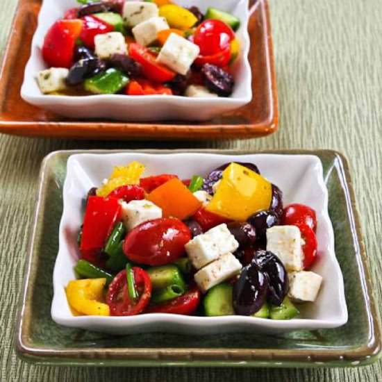 Chopped Greek Salad with Peppers
