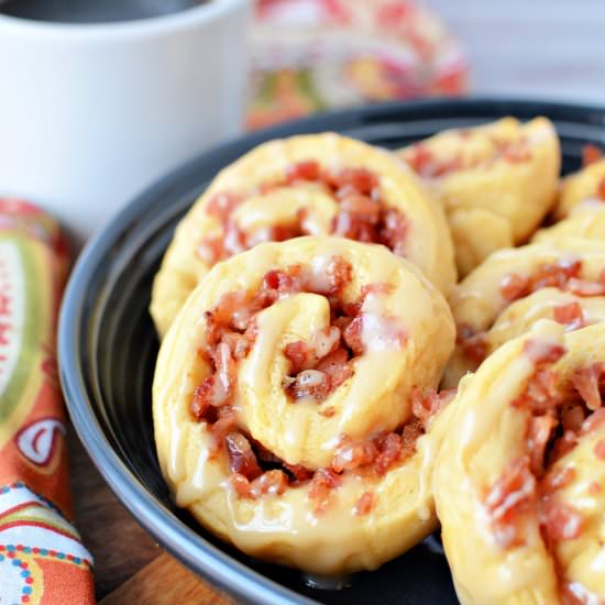 Maple Bacon Breakfast Rolls recipe