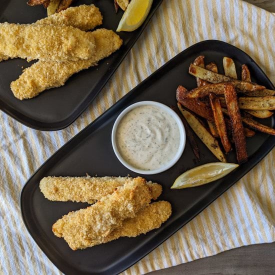 Parmesan Panko Fish and Chips