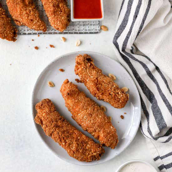Peanut-Crusted Chicken Tenders