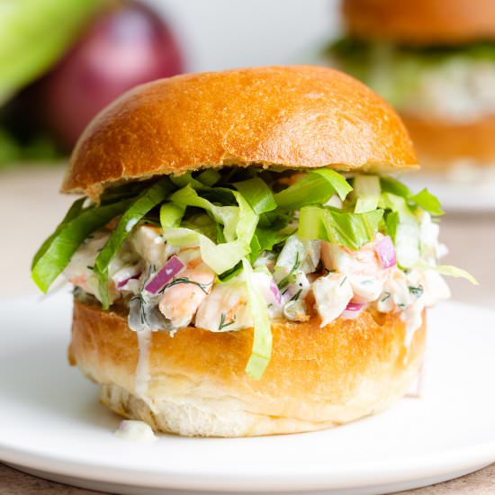 Shrimp salad sandwich