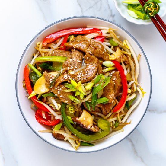 Vegan Beef Chop Suey