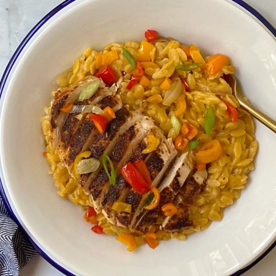 Creamy Cajun Chicken Orzo