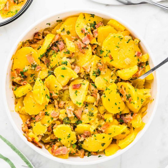 Warm German Potato Salad With Bacon