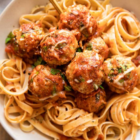 Baked Spinach Chicken Meatballs