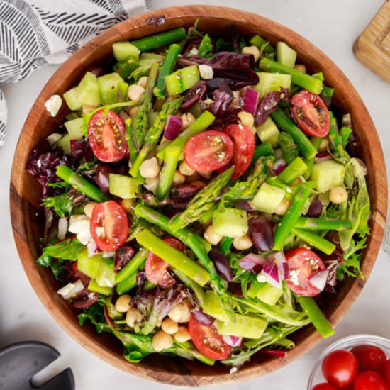 Chopped Asparagus Chickpea Salad