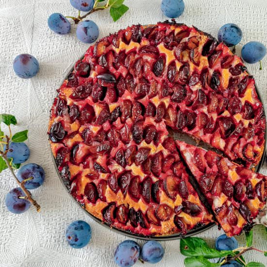 Moist plum cake