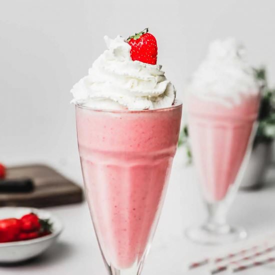 Homemade Strawberry Milkshake