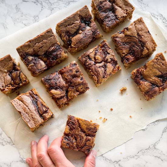 Cherry almond blondies