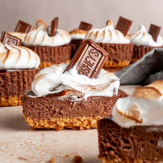 mini s’mores cheesecakes