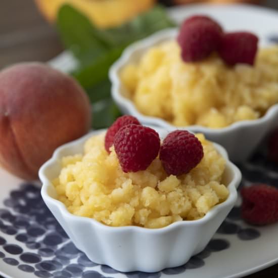 Peach Cider Granita