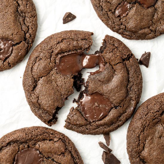 Double Chocolate Chunk Cookies