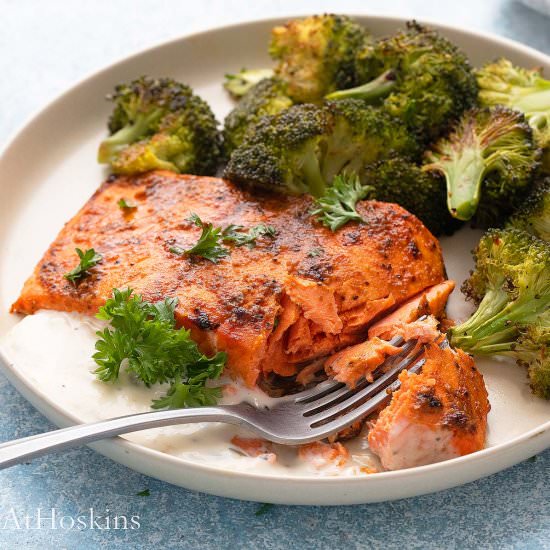 Spicy Air Fryer Salmon
