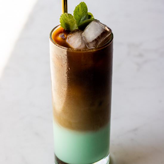 Crème de Menthe Iced Coffee