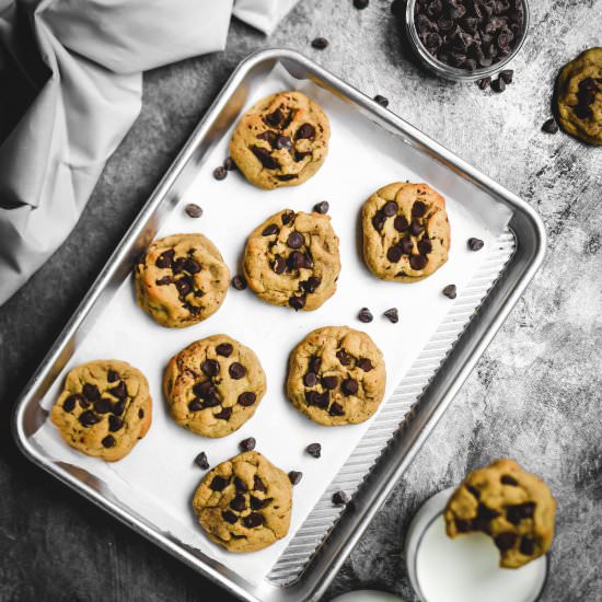 Vegan GF Chocolate Chip Cookies