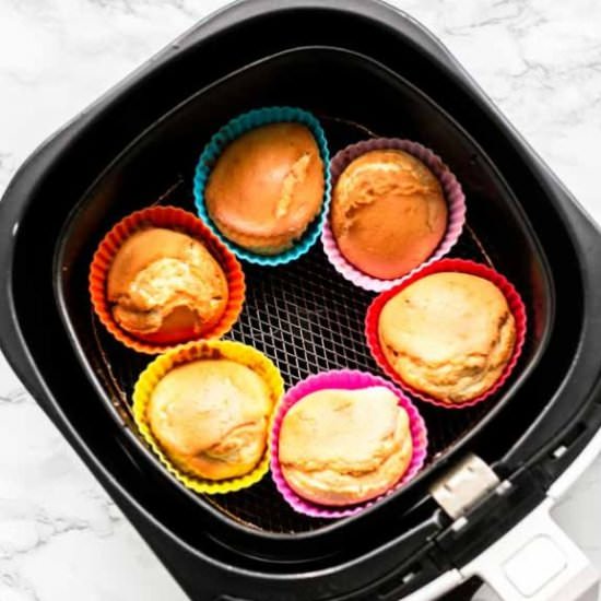 Air Fryer cream cheese cupcakes