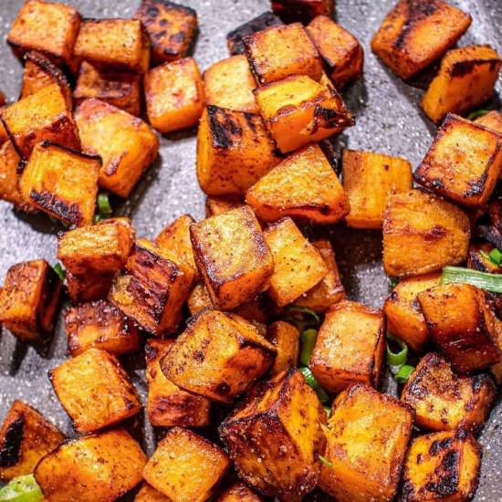 SAUTÉED FIVE SPICE SWEET POTATOES