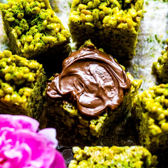 Matcha Rice Krispie Treats