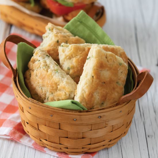 Chive Biscuit Squares
