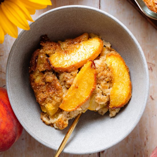 peach baked oatmeal