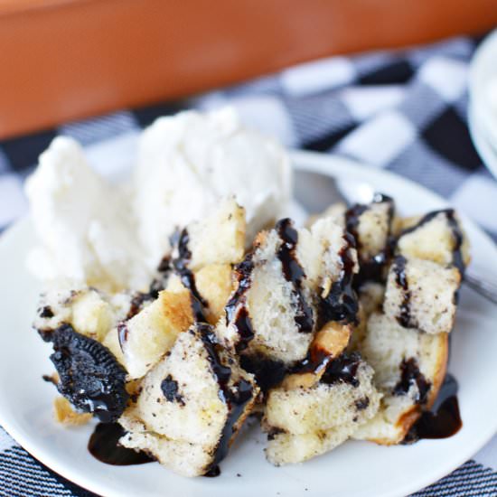 Oreo Cookie Bread Pudding Recipe