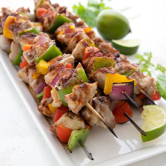 Chicken Fajita Kebobs