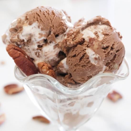 Homemade Rocky Road Ice Cream