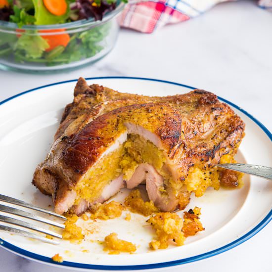 Pork Chops Stuffed w/ Mofongo