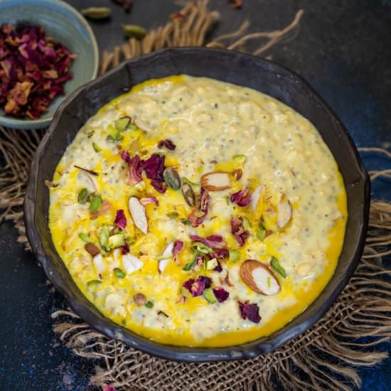 Kesar Badam Overnight Oats