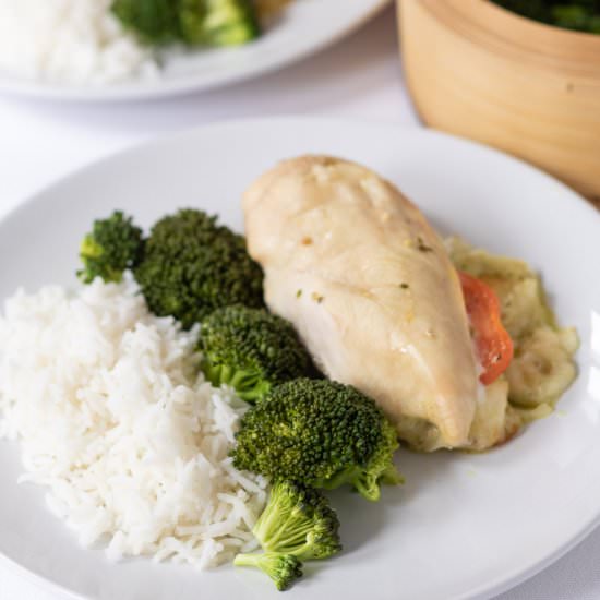 Pesto Mozzarella Stuffed Chicken