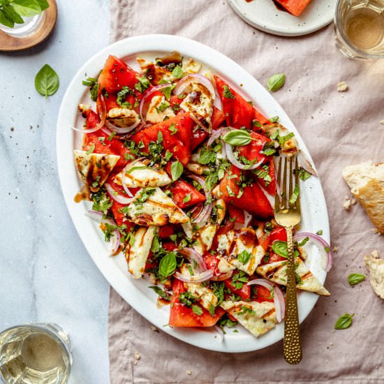 Watermelon Basil Salad