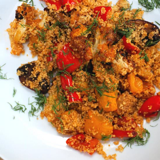 summer vegetables with couscous
