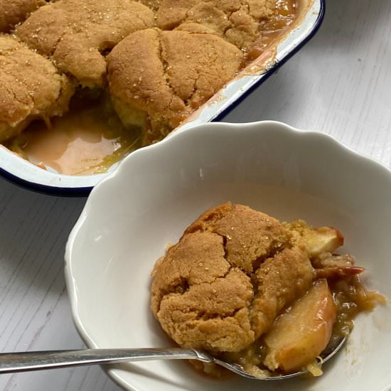 Rhubarb and Apple Cobbler