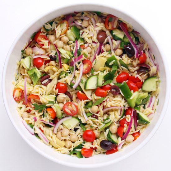 Gluten-Free Orzo Pasta Salad (V)