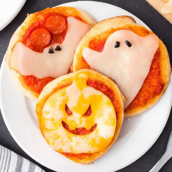 Halloween Mini Pizzas