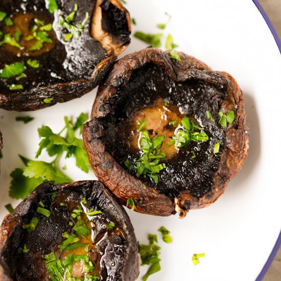 Air Fryer Portobello Mushrooms