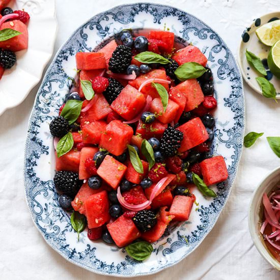 Watermelon Berry Salad