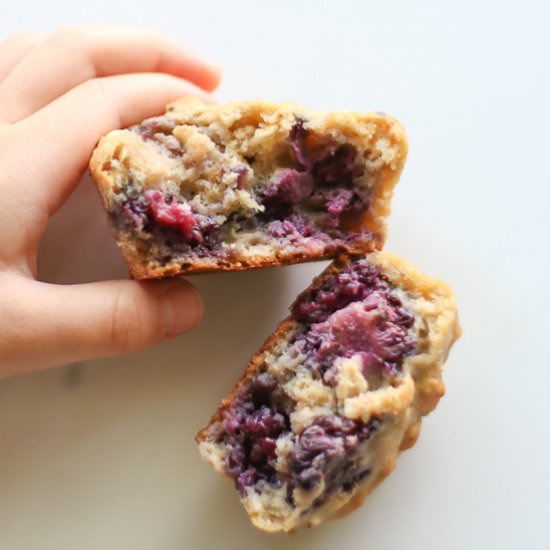 Blackberry oatmeal muffins