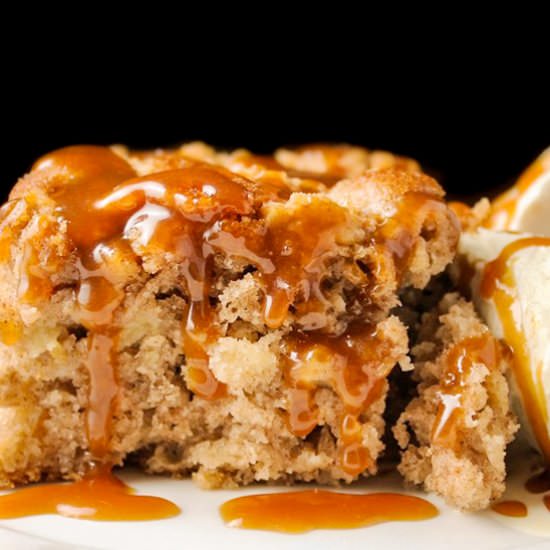 Apple Cake with Caramel Sauce
