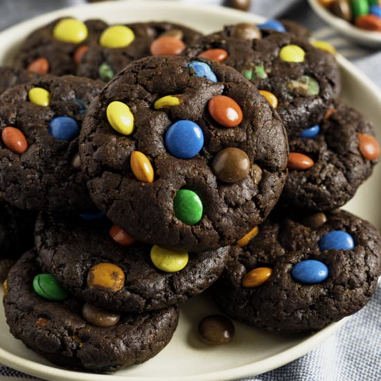 Chocolate M&M Cookies