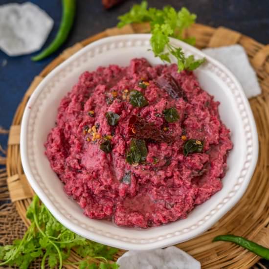 Beetroot Curd Rice
