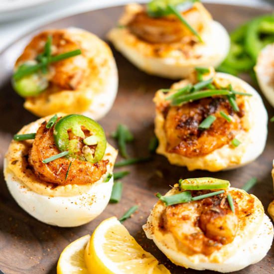 Cajun Shrimp Deviled Eggs