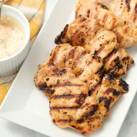 Grilled Ranch Chicken Thighs