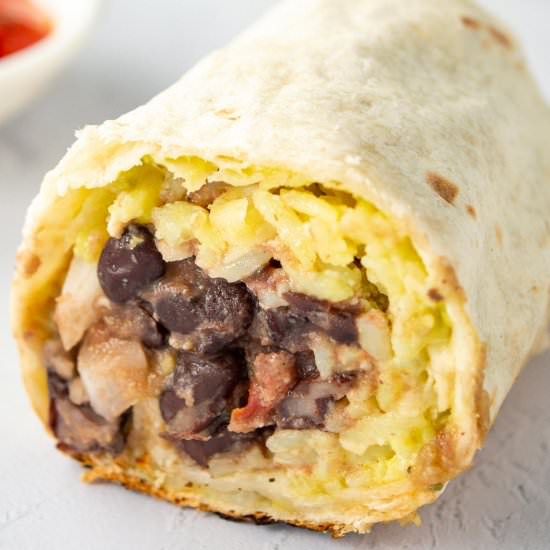 Easy Guacamole Burrito