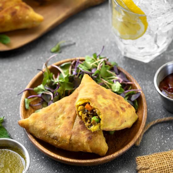 Meatless Beef Samosa