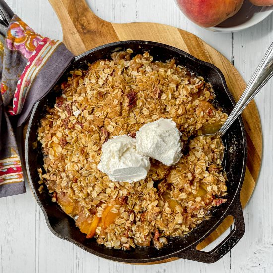 Easy Skillet Peach Crisp