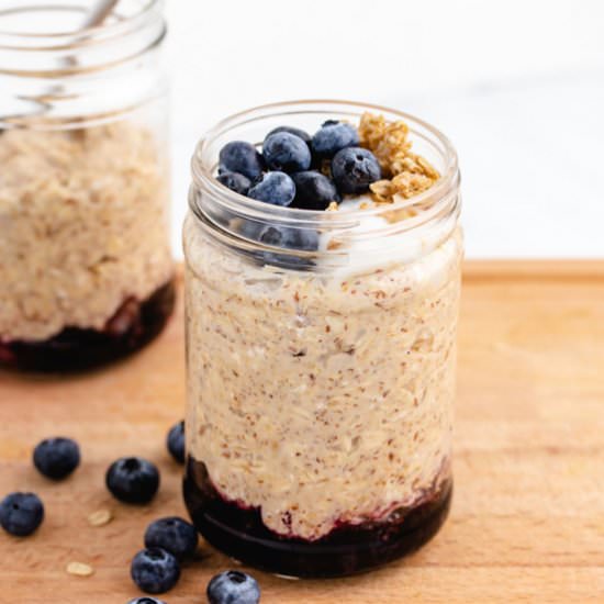 Blueberry Cheesecake Overnight Oats