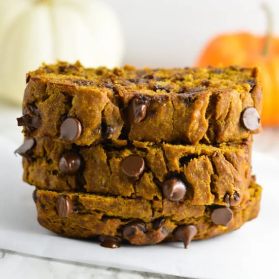 Pumpkin Banana Chocolate Chip Bread