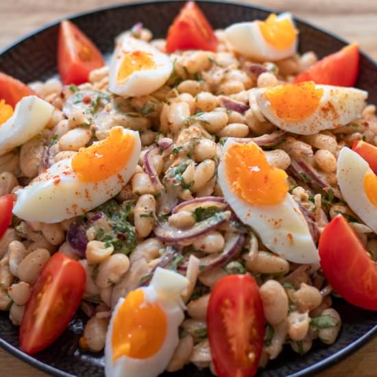 Turkish Bean Salad (Piyaz)